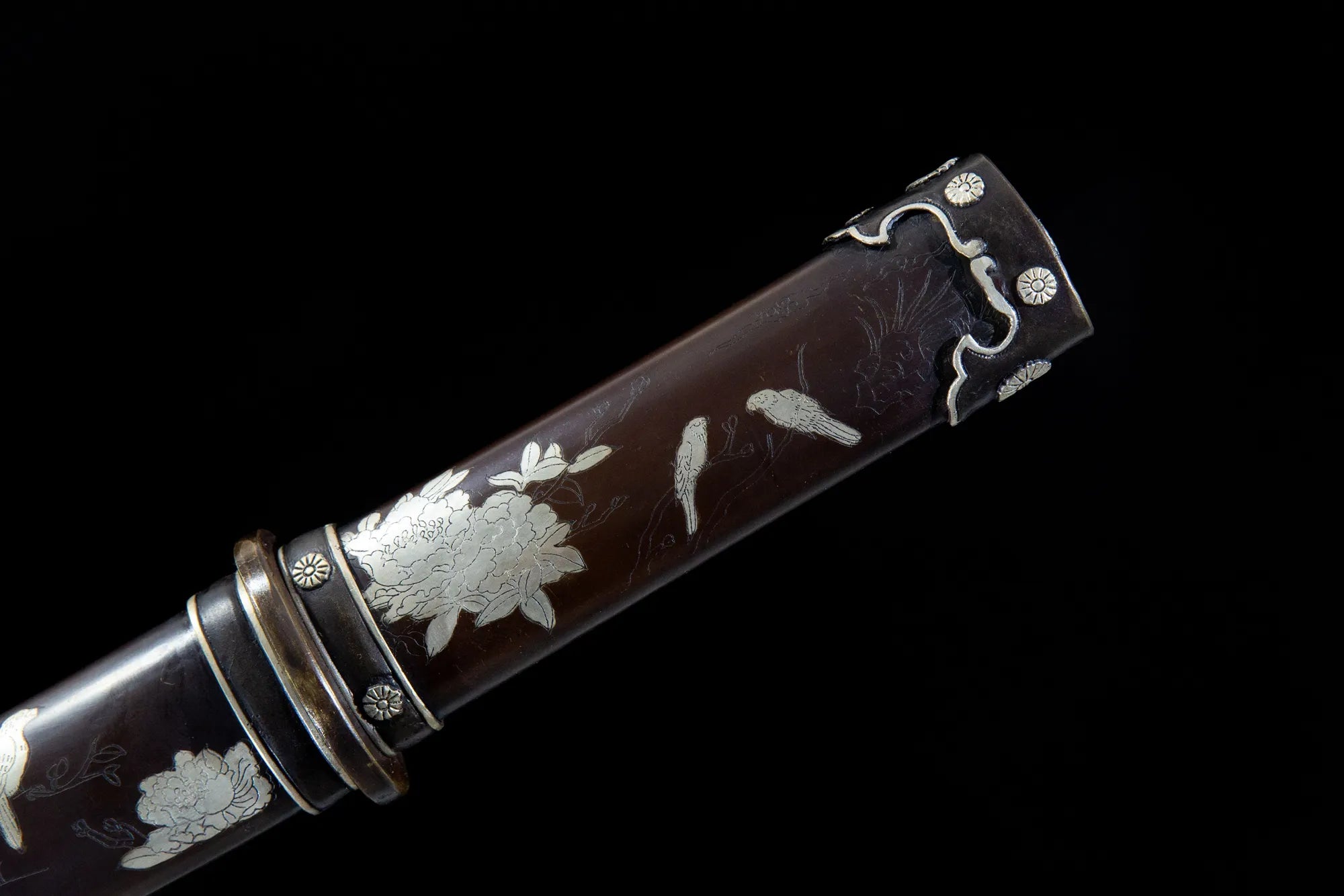 Silver Peony Tanto