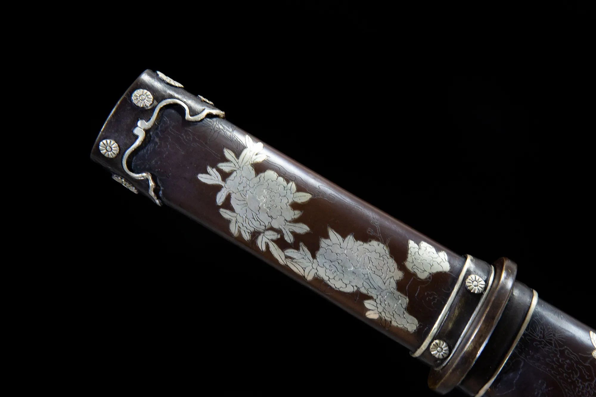 Silver Peony Tanto