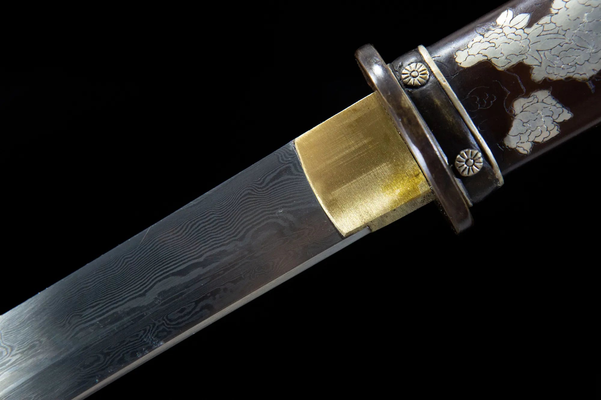 Silver Peony Tanto