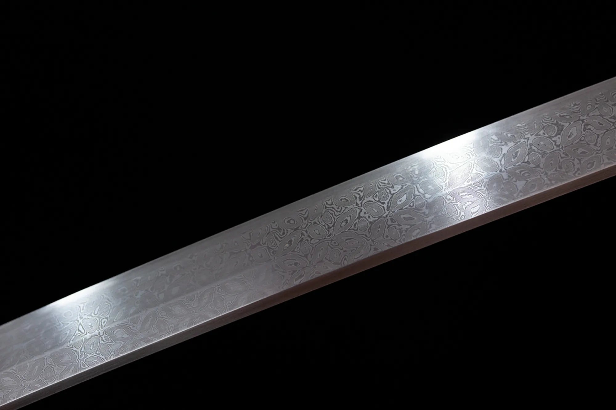Four leaf clover Damascus blade