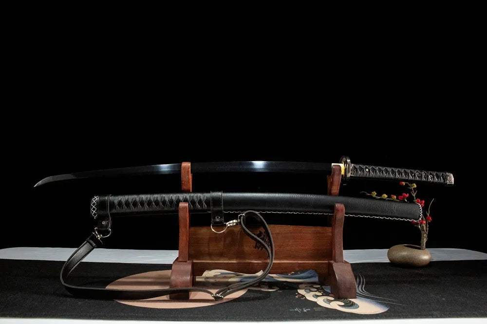 Michonne Katana full tang 1060 steel matte black blade