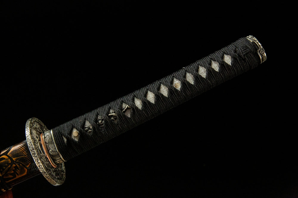 Wind and Cloud Katana full handle, genuine ray skin with traditional wrap