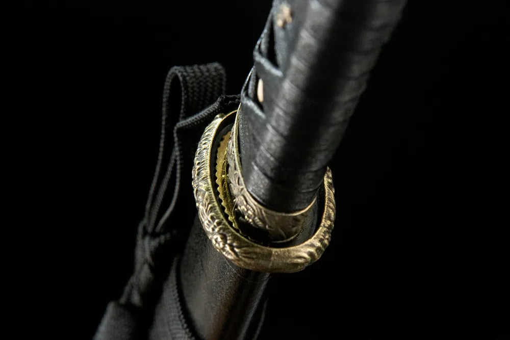 Acalanatha Tanto tsuba reverse side, solid zinc alloy construction