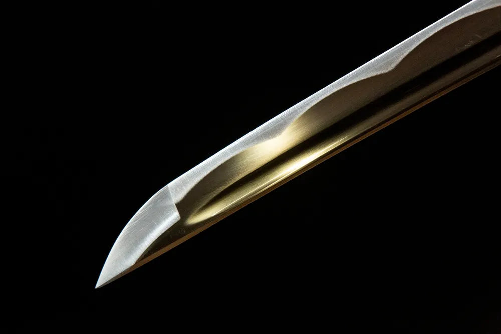 Dragon's Radiance Katana roasted gold blade with single blood groove