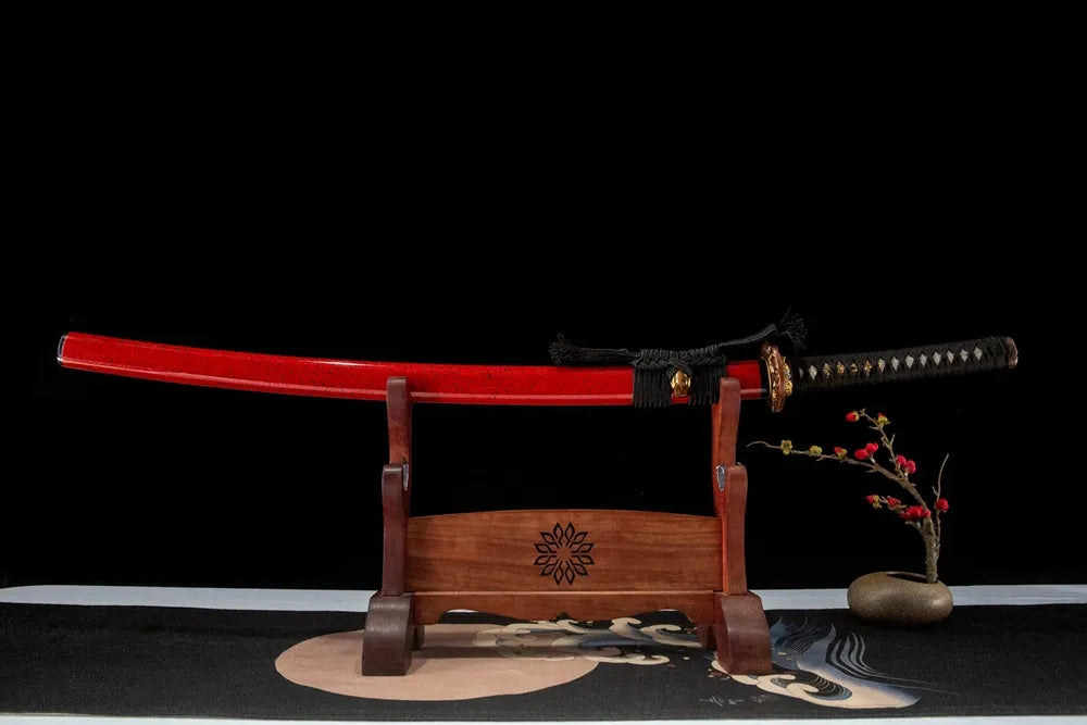 Horizontal front display water sea dragon themed disassemblable T10 notare katana