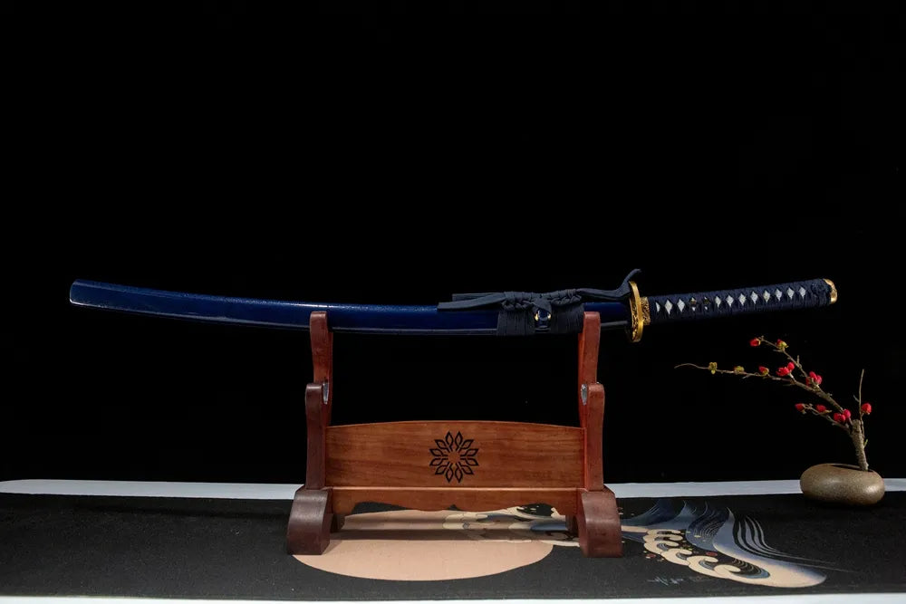 Horizontal front display lightweight twist forge damascus cosplay training katana