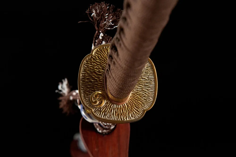 Reverse side thick anti-rust solid copper tsuba base structure