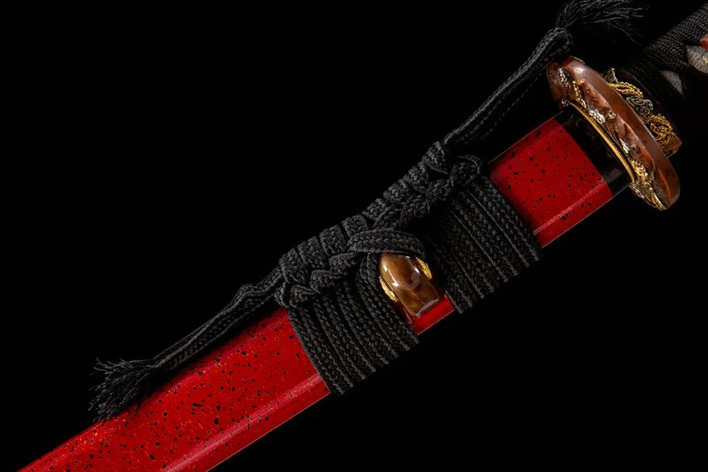 Sea Dragon Emperor Katana | T10 Tsuchioki Notare Hamon Real Yokote Gold Silver Gilded Sea Dragon Ox Horn Katana
