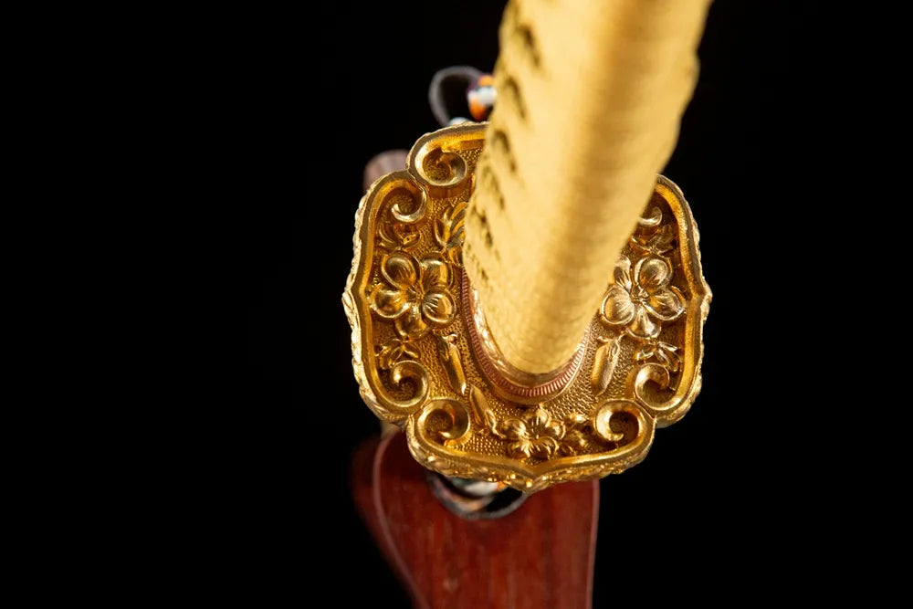 Reverse side thick anti-rust solid copper tsuba base structure
