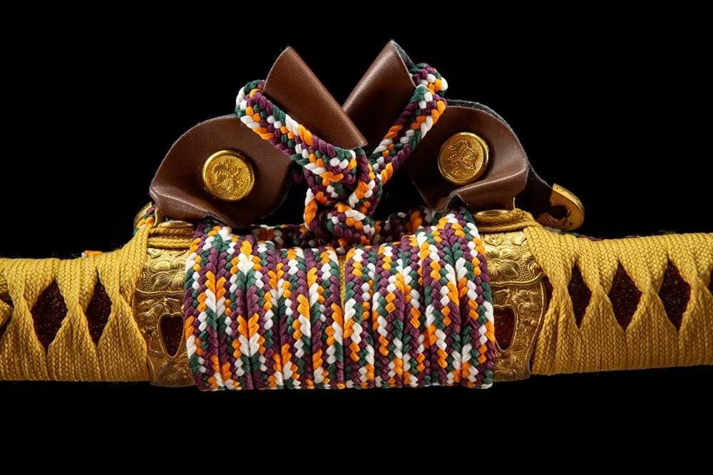 Plain cotton tachino cord tied on tachi saya ring