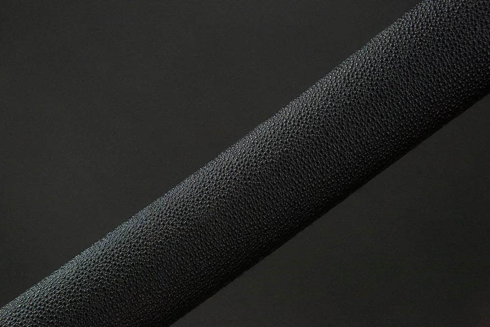 Mid saya detail Yamato Katana solid wood with matte PU wrapping cotton sageo ring area