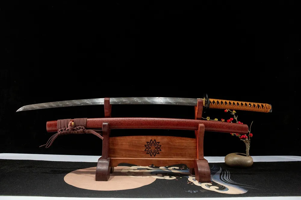 Unsheathed Tuoyuan horizontal shot oil quenched maru-gitae taganeha grind blade