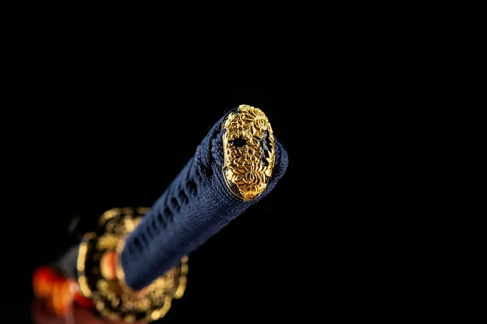 Kashira pommel cap gold silver plated solid copper terminal fitting
