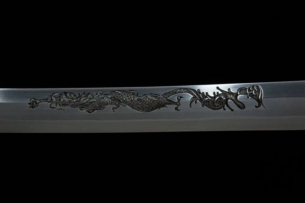Red Dragonfly Katana | T10 Steel Suguha Hamon Gold-Silver Plated Samurai Sword