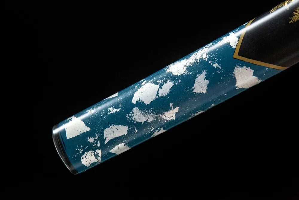 Bottom saya closeup smooth plain paint wood sheath solid ox kojiri cap