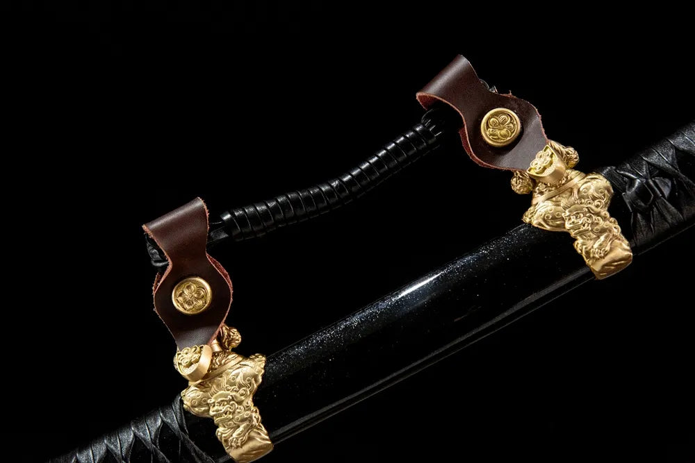 Genuine cowhide leather tachio cord for The Firmament Tachi, traditional hanging waist strap