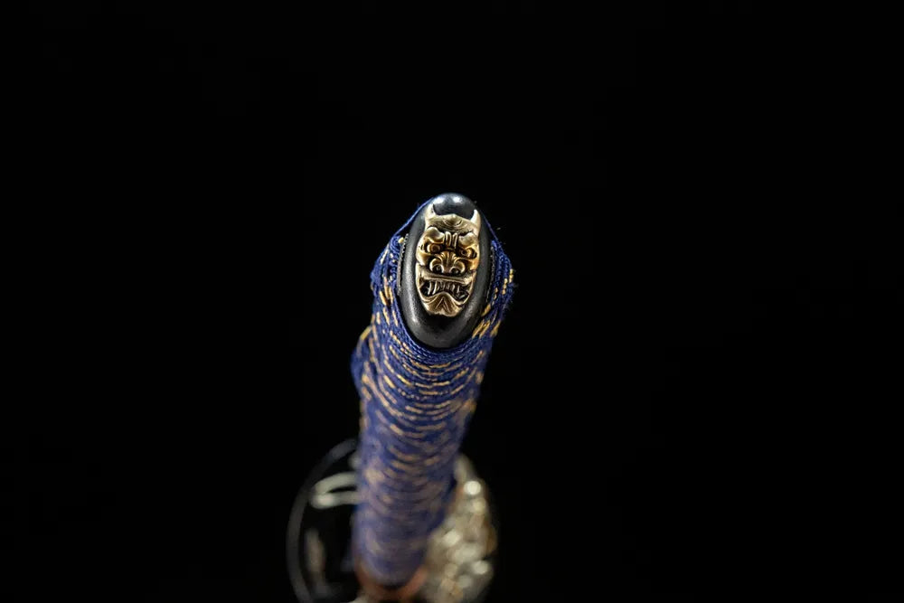 Kashira pommel cap relief oni demon solid copper terminal fitting