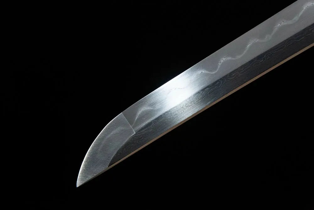 Peach Mountain Katana blade tip detail, simulated yokote sharp cutting edge