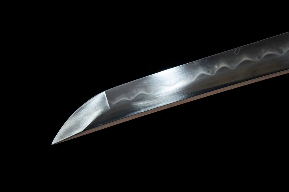 Kissaki tip closeup fully polished sharp functional cutting edge