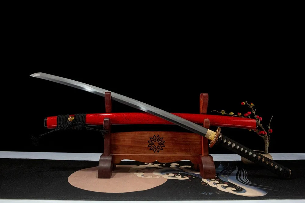 45° unsheathed front view shinogizukuri real yokote sharp practice blade