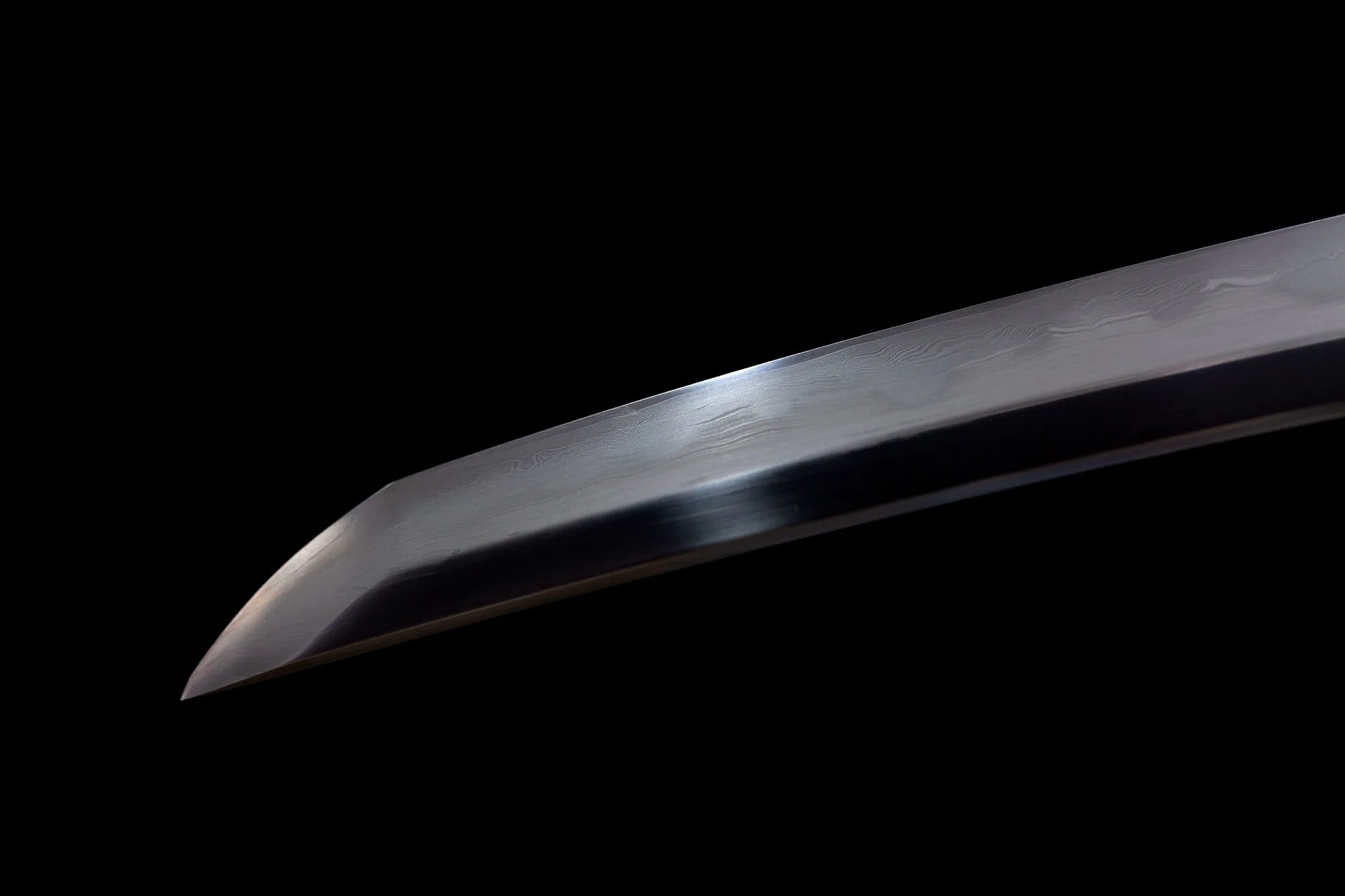 Red Wakizashi damascus sanmai