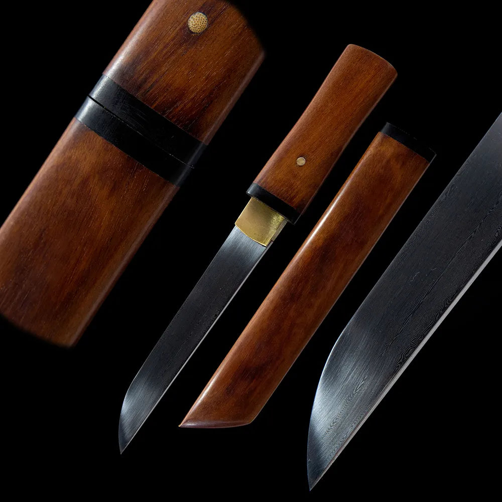 Full view assassin tanto wood sheath set