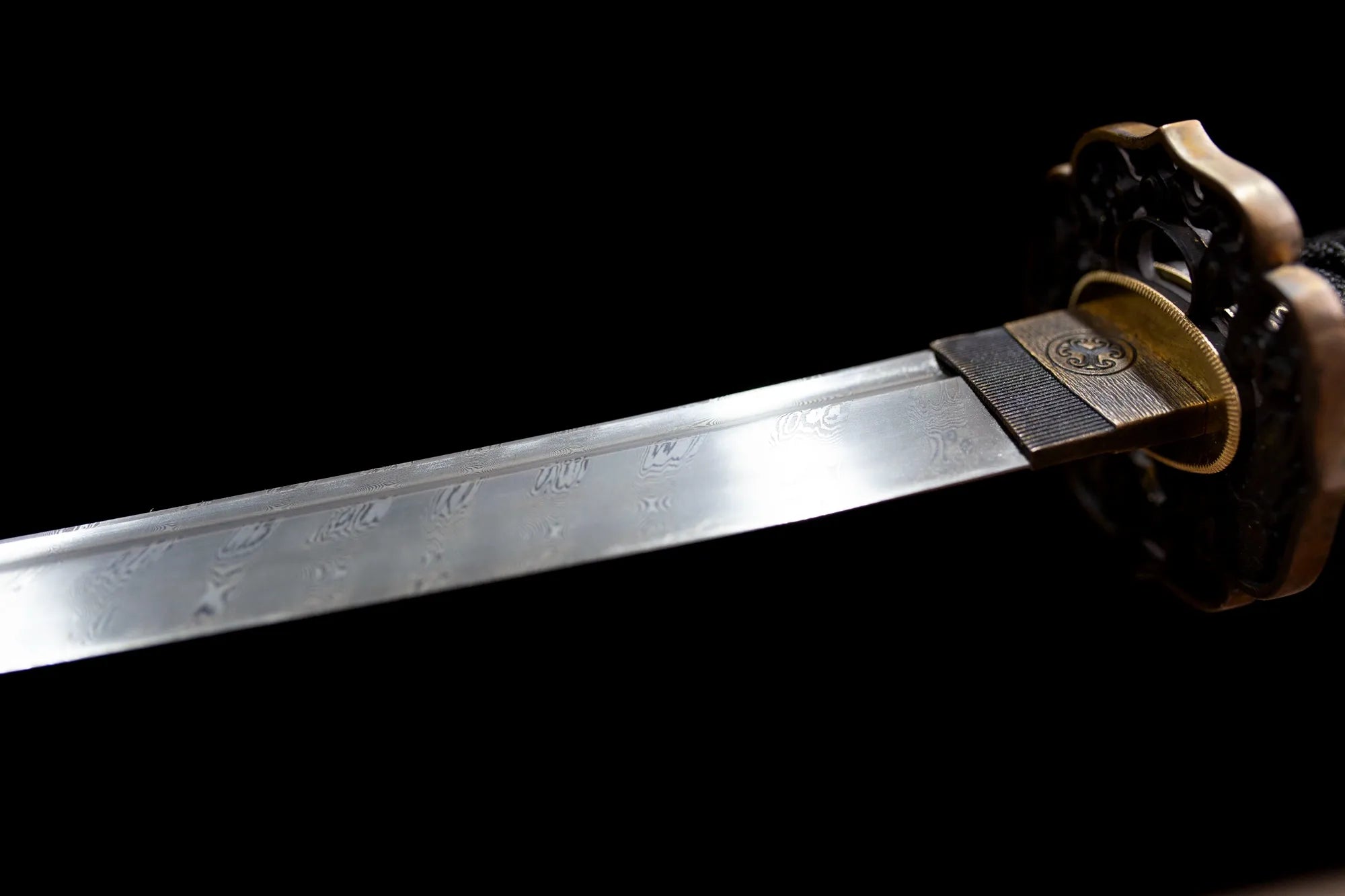 damascus wakizashi blade