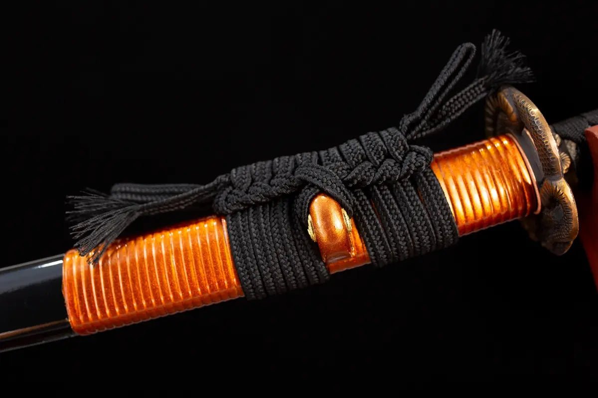 the Saya is hand carved into rings,