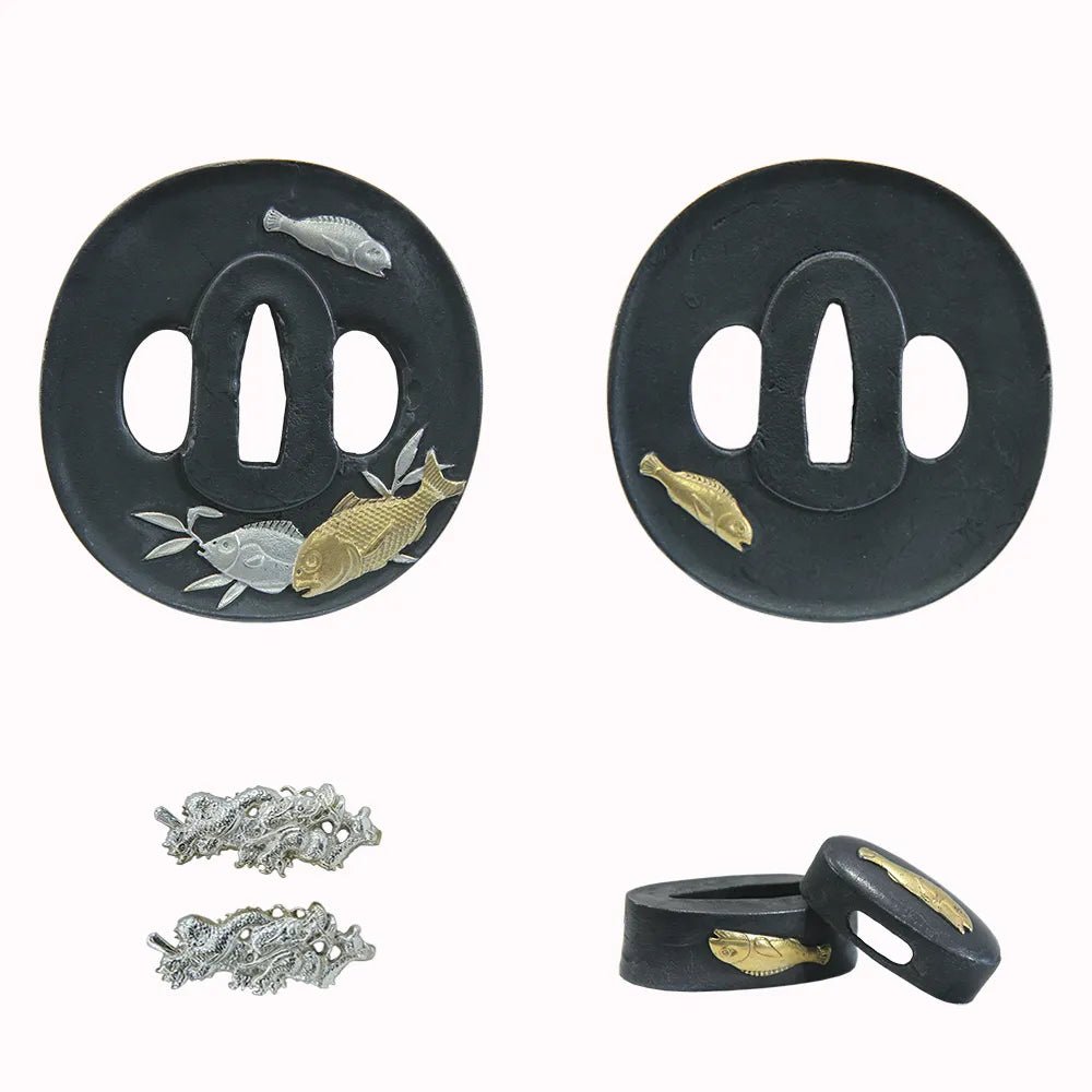 Copper Plated Gold And Silver Tsuba