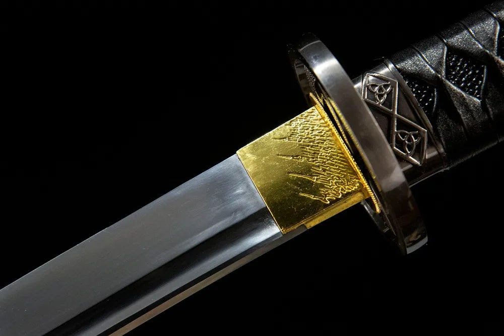 Budget Michonne Katana blade upper section near tsuba detail