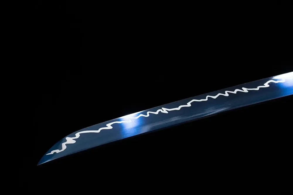 Classic functional katana‑style kissaki tip of Colore‑Katana blade close‑up view
