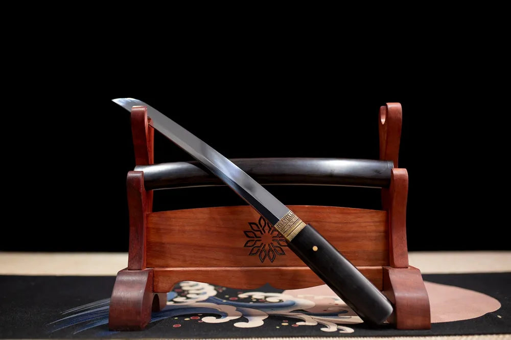 Wing‑Wakizashi – T10 Clay‑Tempered Avian‑Wing‑Motif Ethereal‑Art Wakizashi Sword