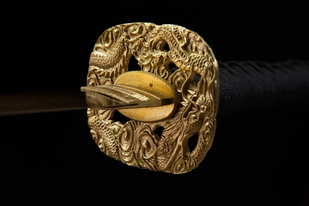 Front side hollow carved fire pattern red copper hand guard