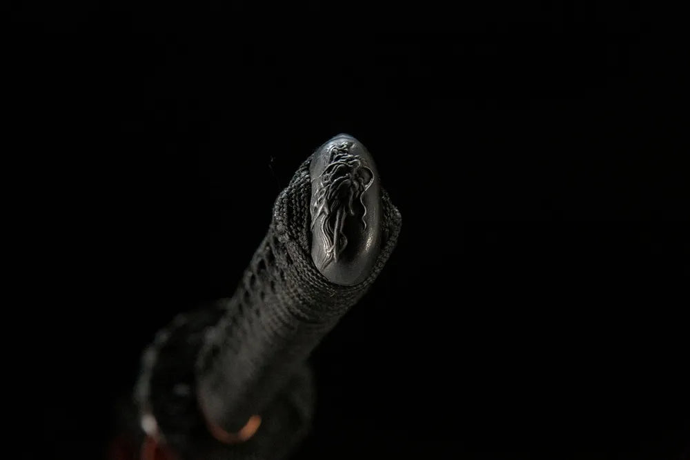 Kashira pommel cap relief cloud dragon stainless terminal fitting