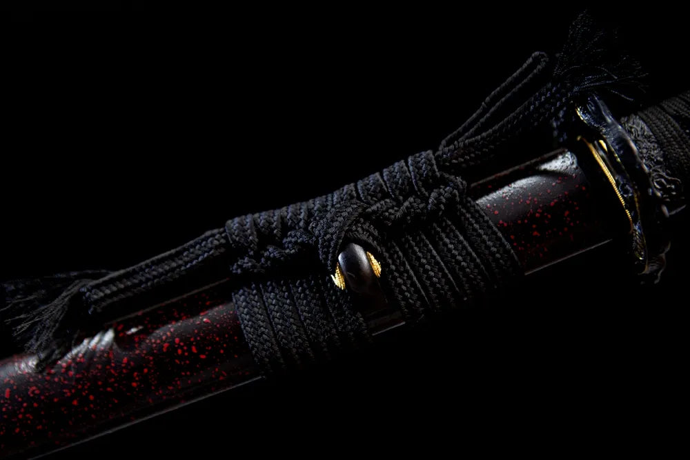 Thick black braided cotton sage cord close-up