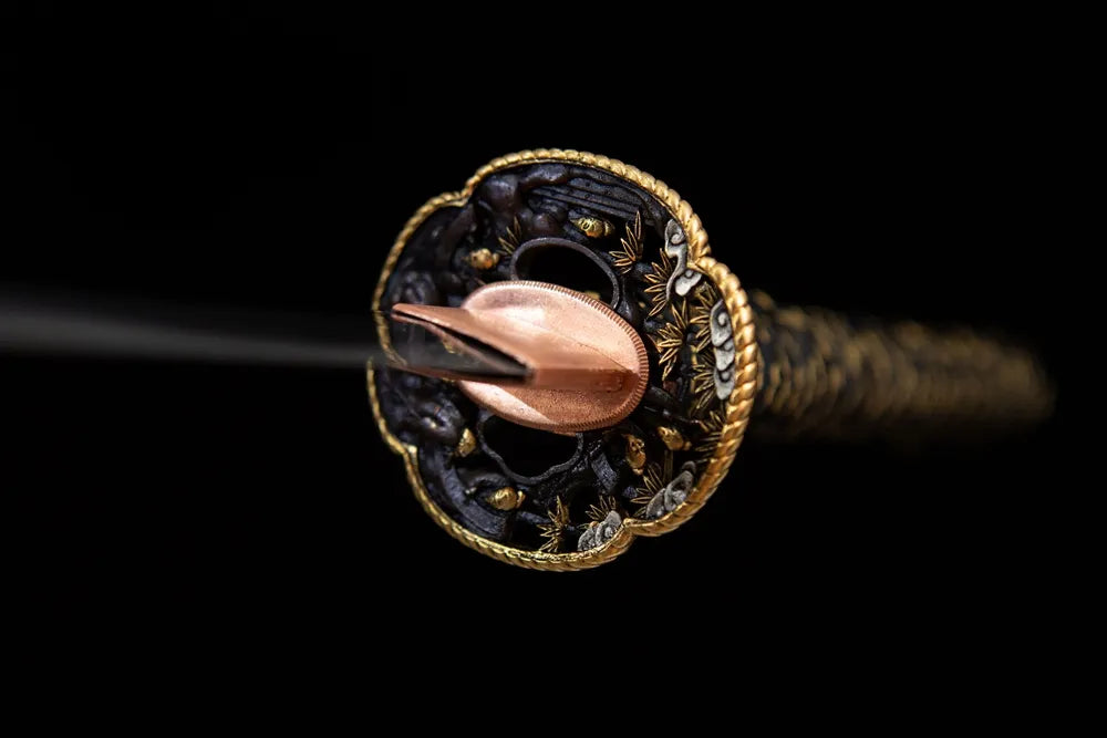 Front hollow bamboo forest carved copper hand guard