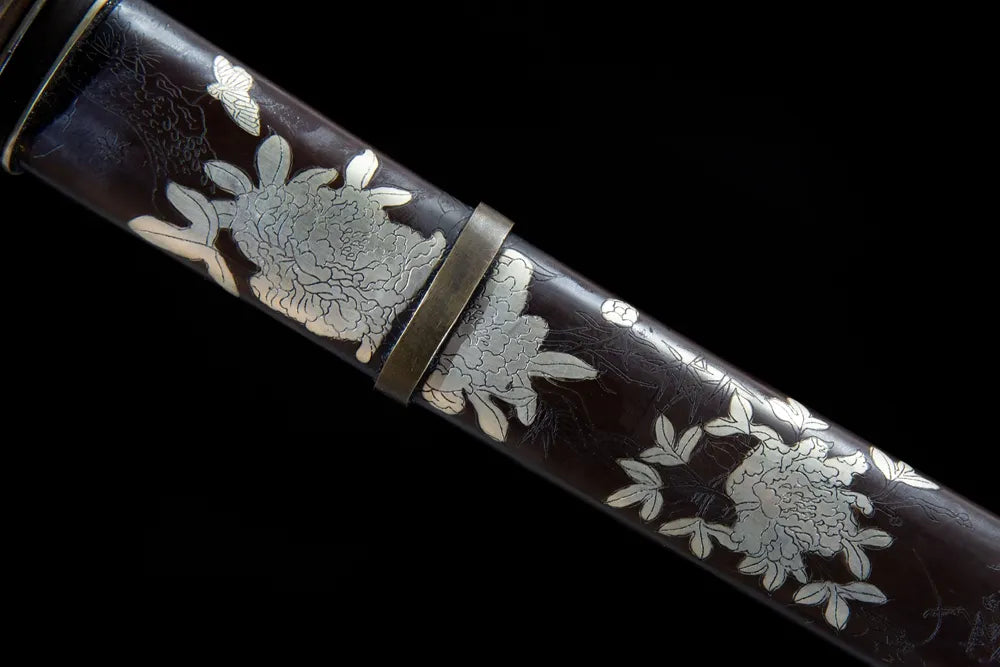 Details of the upper section of the scabbard