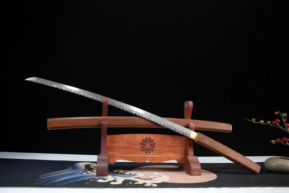 45 angle open full size samurai blade view