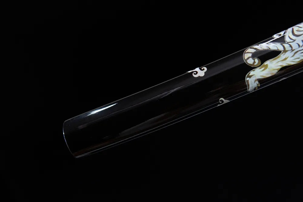 Bottom smooth black wood saya end cap