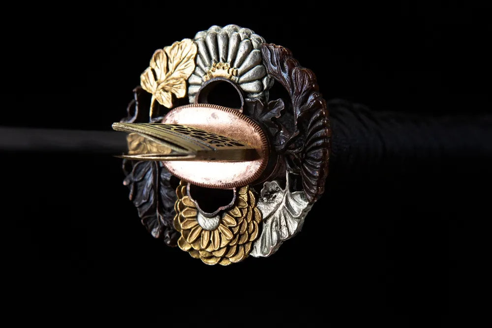 Front hollow carved lotus sparrow brass hand guard