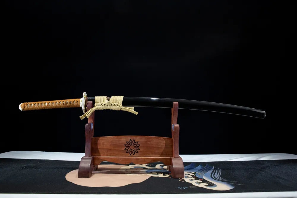 Horizontal display sheathed snake themed sword