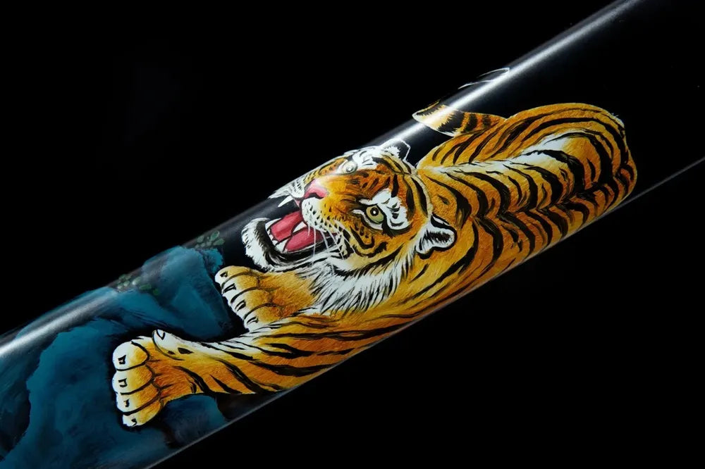 Mid sheath hand painted tiger art
