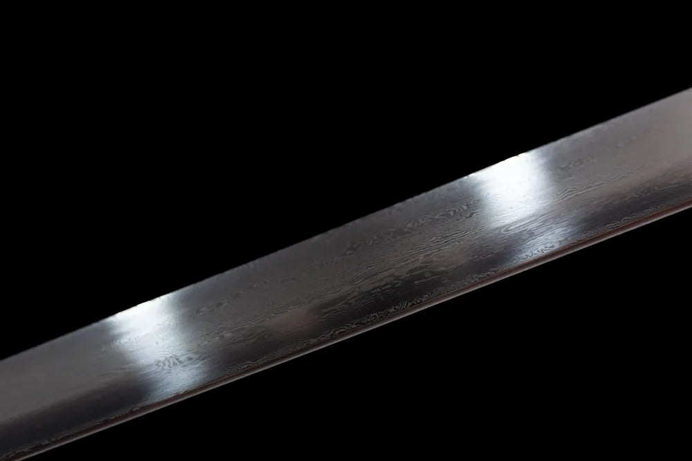 Mid continuous layered folded steel texture macro shot
