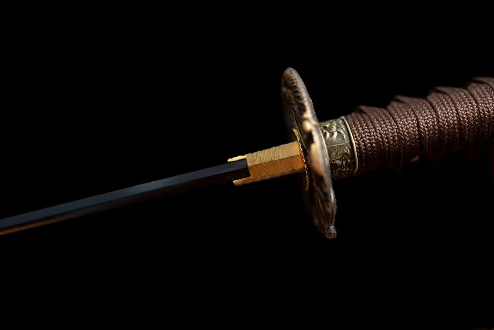Jin‑Wu‑Wei‑Wakizashi – T10 Clay‑Tempered Chinese‑Warrior Dragon‑Motif Wakizashi Sword