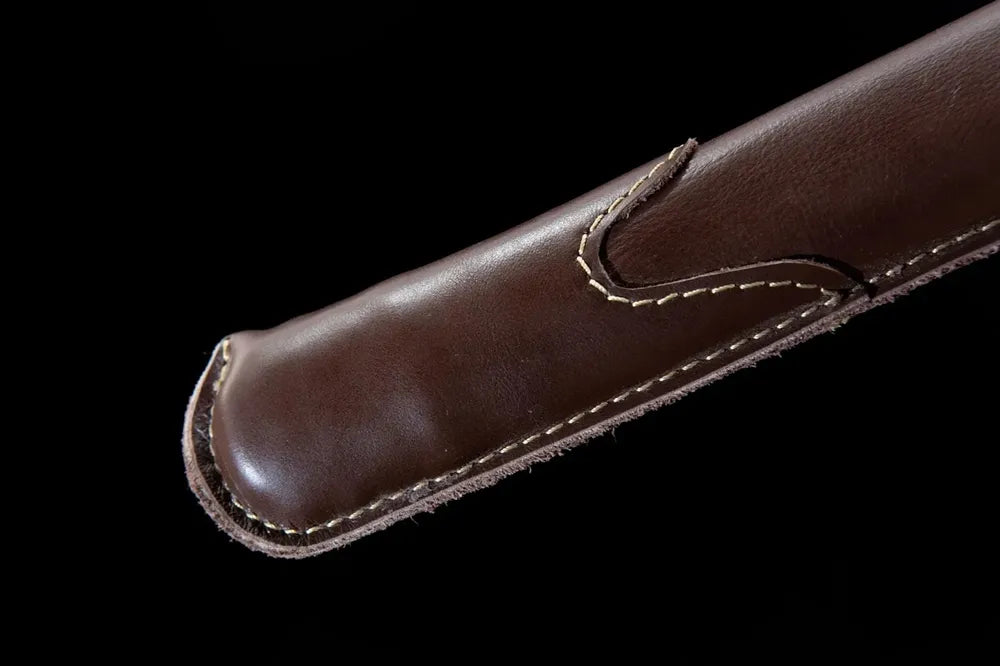 Bottom leather scabbard end cap