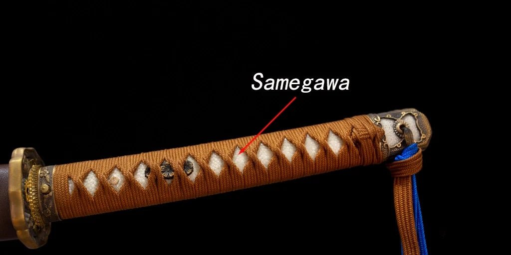 Samekawa:Sticker for the handle of a Japanese sword and katana
