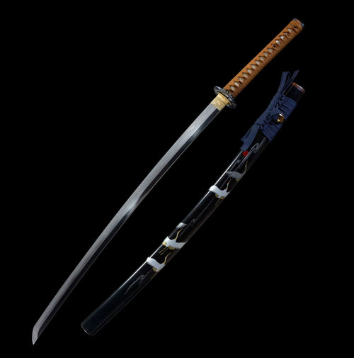  HERO SWORD-Lotus Katana Clay Tempered T10 Steel Real  Candlelight Pattern hamon Samurai Sword Authentic Japanese Knives Razor  Sharp Full Tang Blade Advanced Hand Polished Combat Ready : Sports &  Outdoors