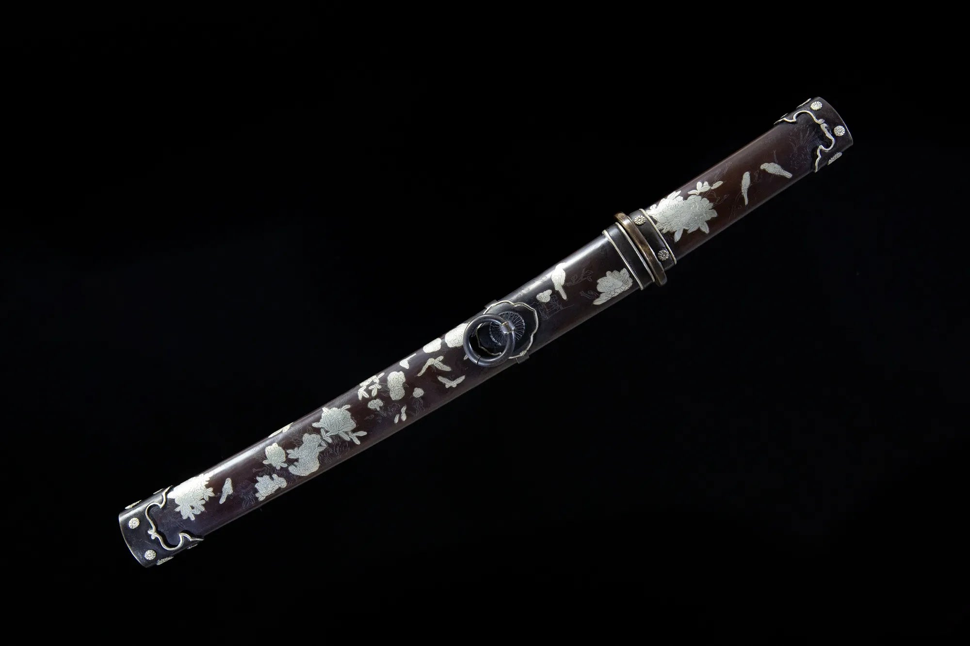 Silver Peony Tanto