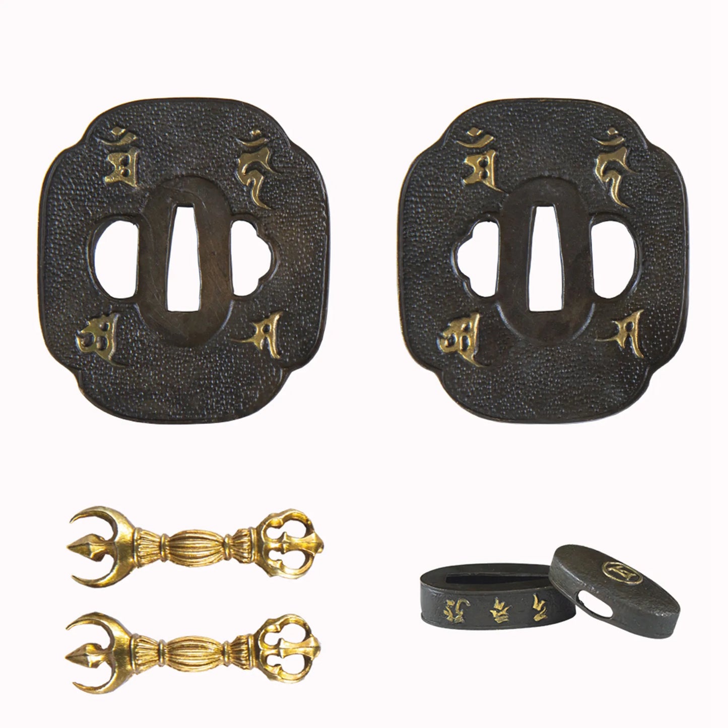 Copper Plated Gold And Silver Tsuba