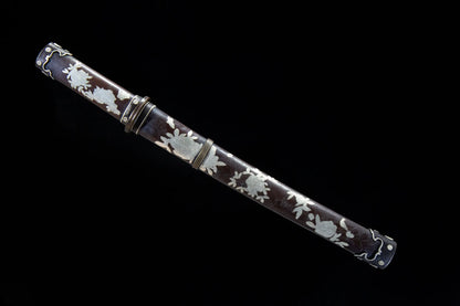 Silver Peony Tanto